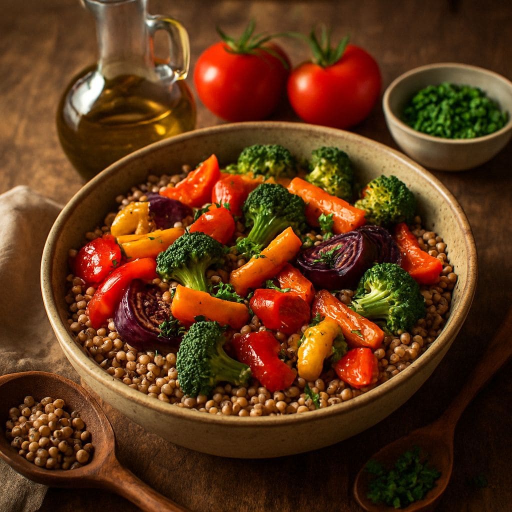 Boekweit salade met geroosterde groenten
