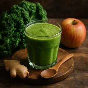 Boerenkool smoothie met appel en gember