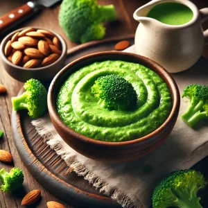 Broccolipuree met amandelmelk
