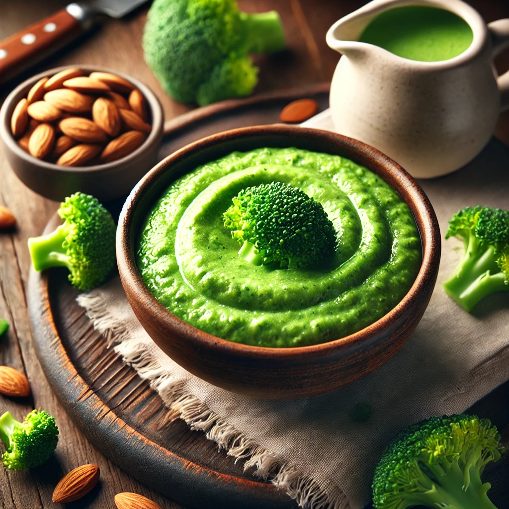 Broccolipuree met amandelmelk