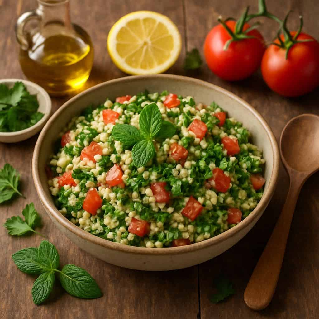 Bulgursalade met munt en peterselie