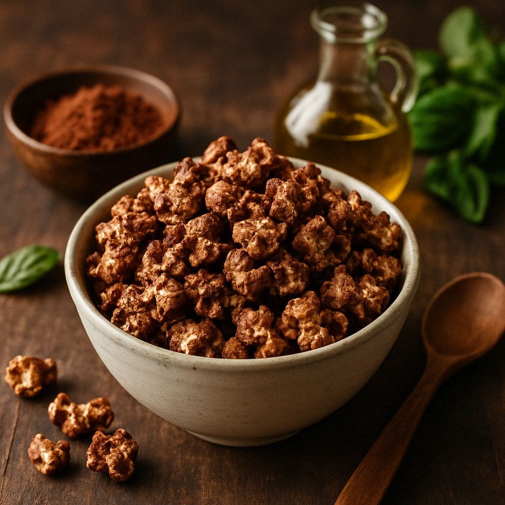 Cacaopoeder popcorn snack