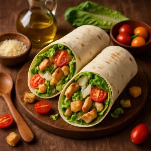 Caesar salad wrap met kip