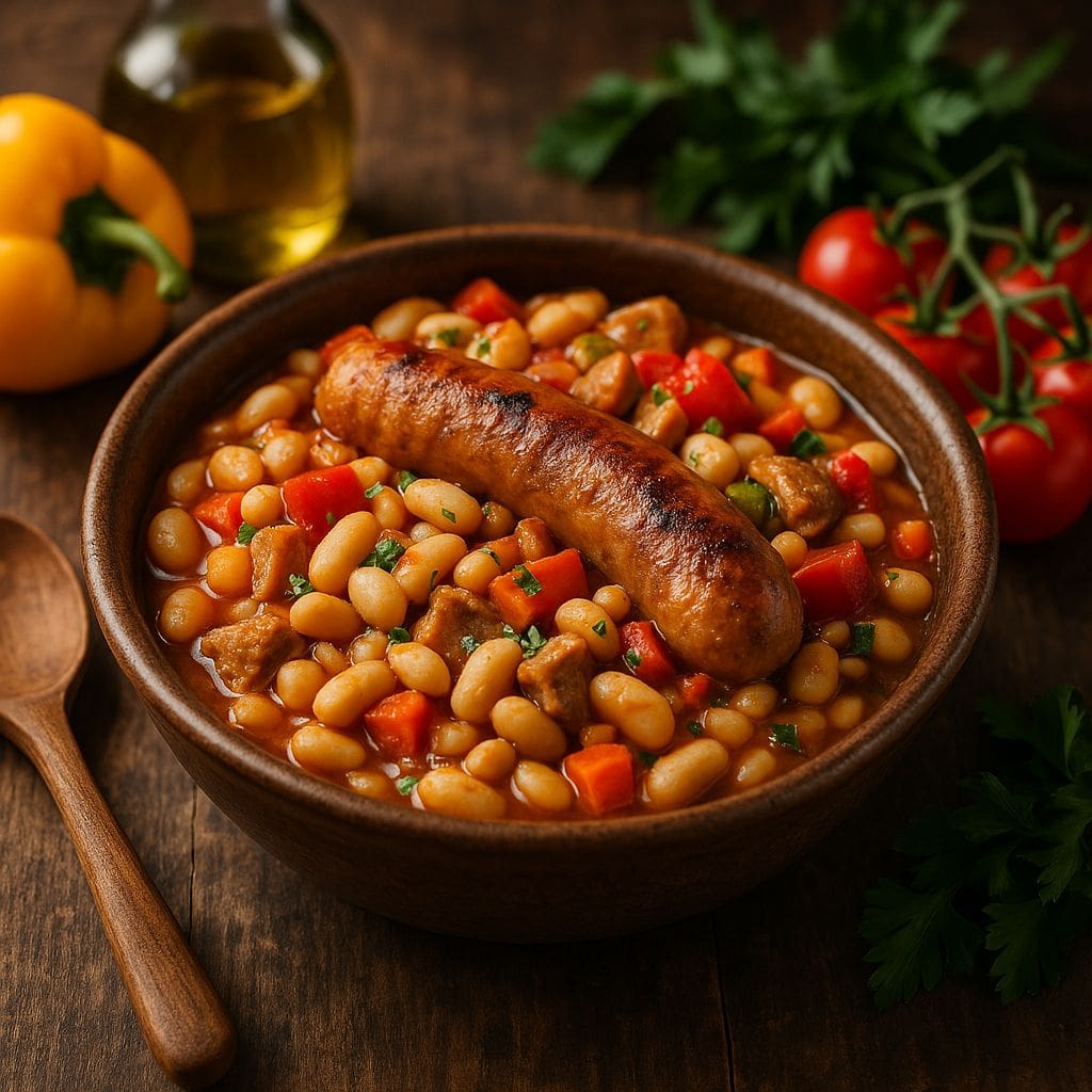 Cassoulet met bonen en worst