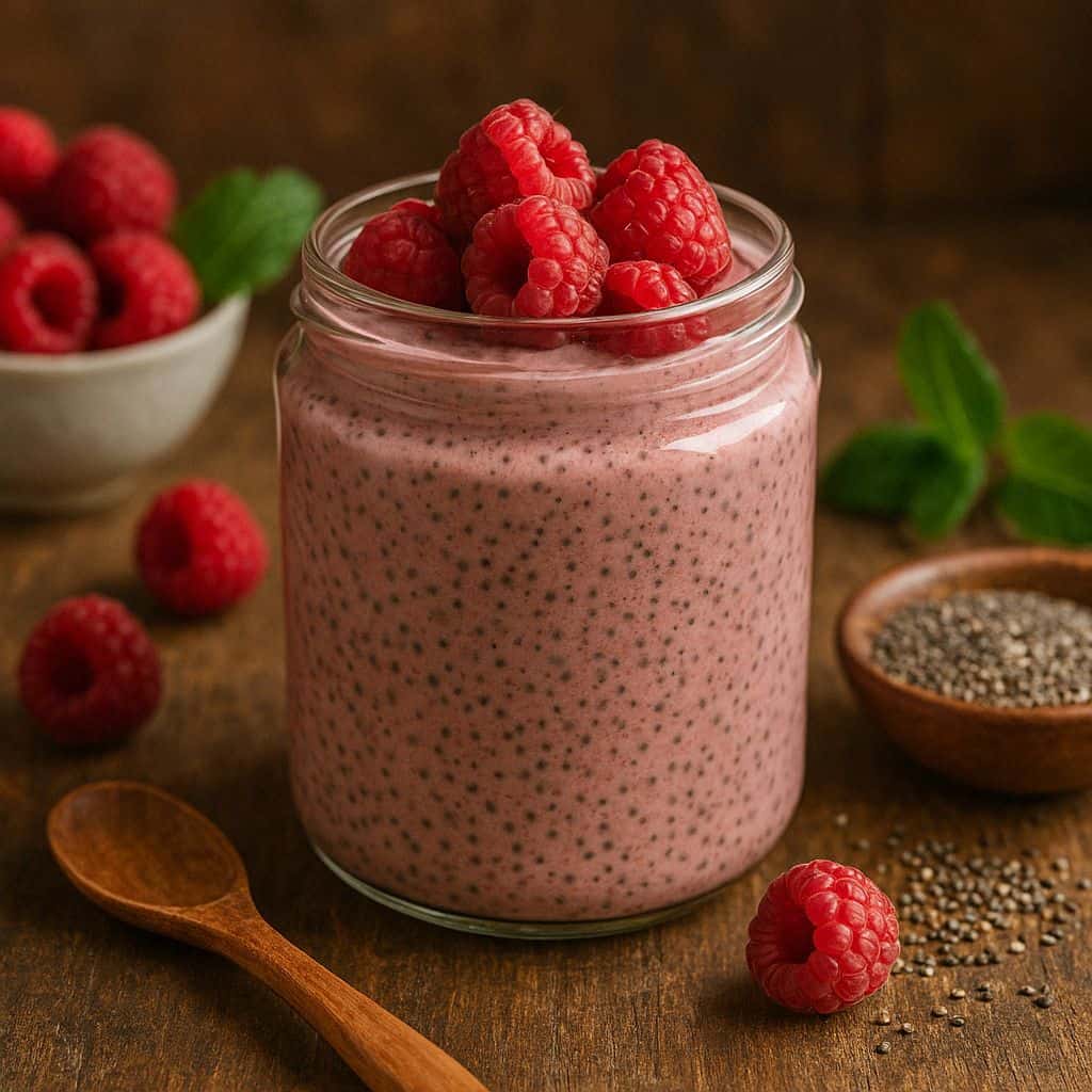 Chia smoothie met frambozen