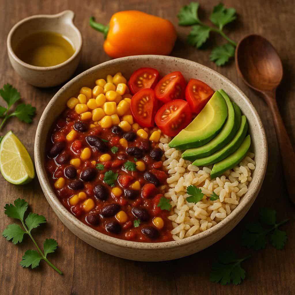 Chili sin carne lunchbowl