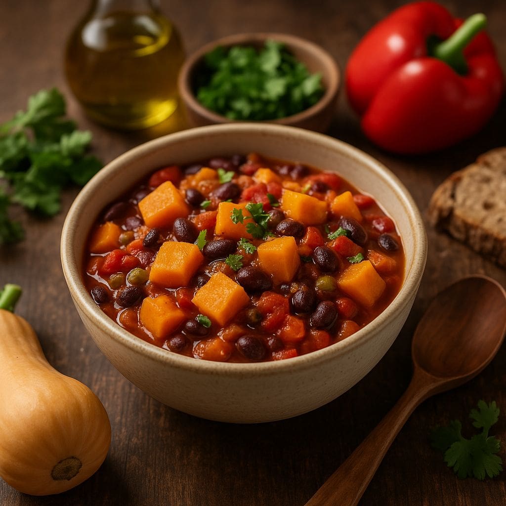 Chili sin carne met pompoen