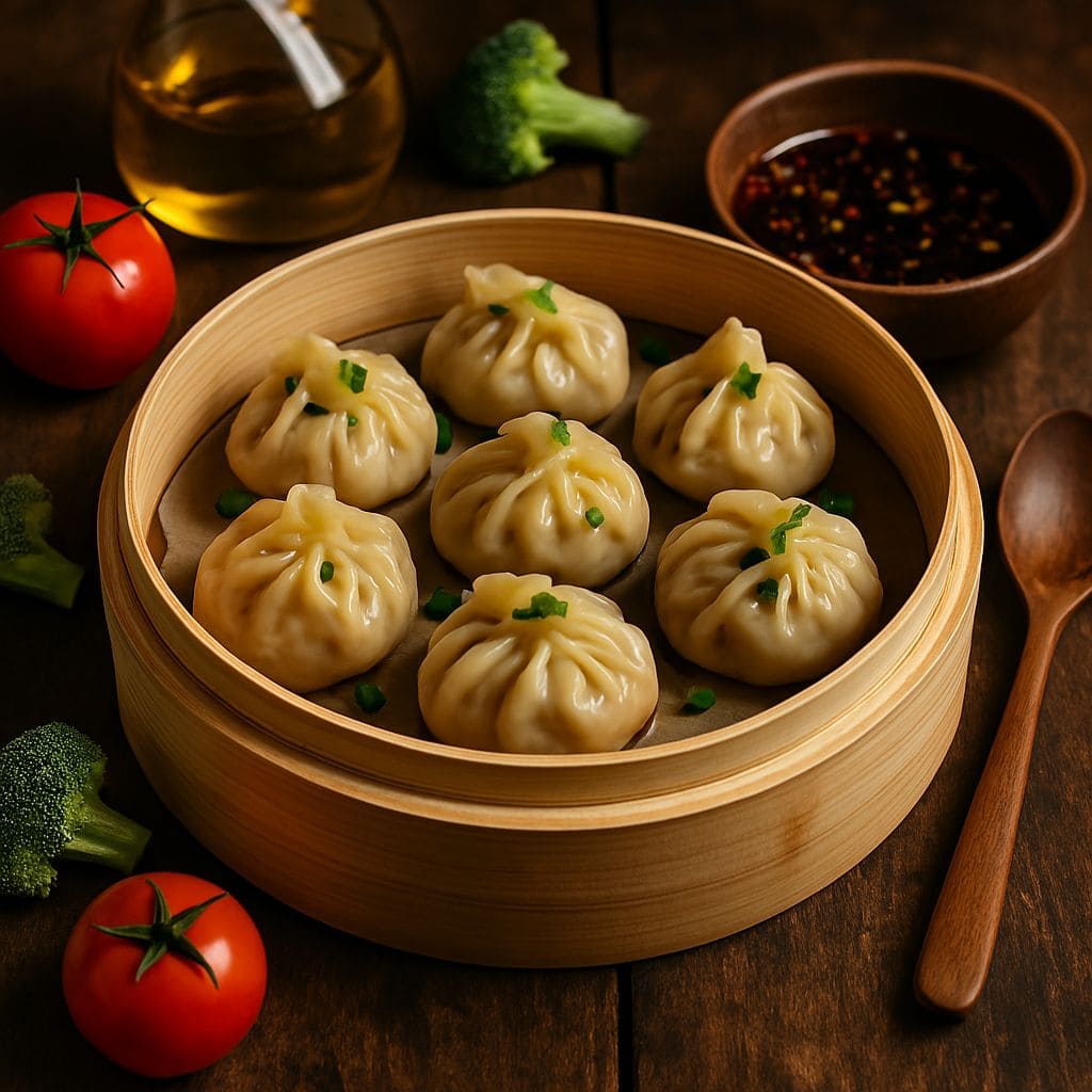 Chinese gestoomde dumplings