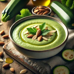 Courgettesoep met amandelen