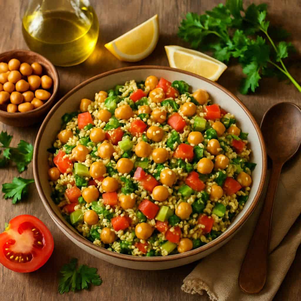Couscous salade met kikkererwten