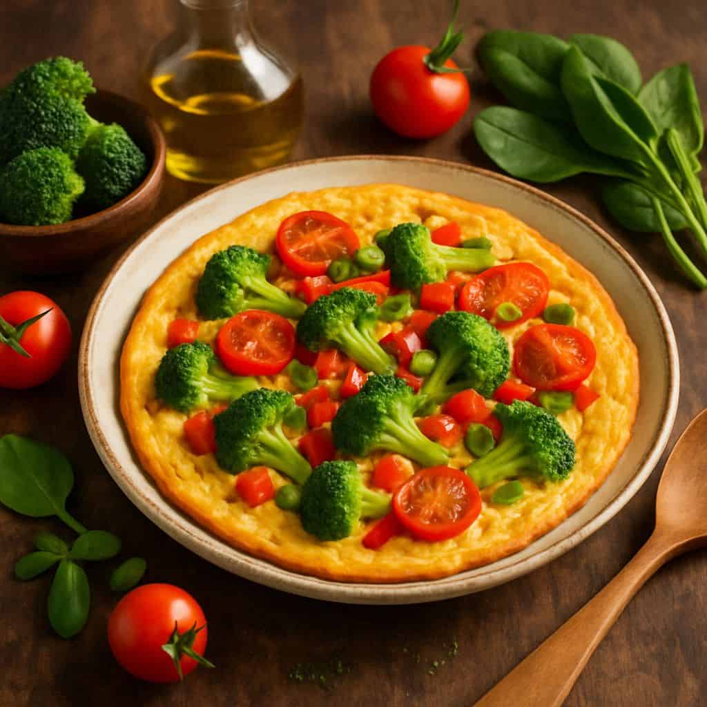 Eiwitrijke omelet met groenten