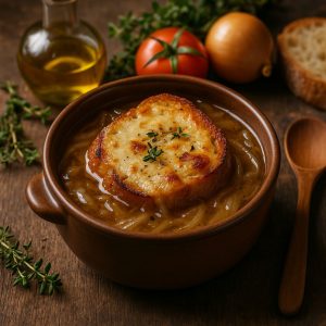 Franse uiensoep uit de slowcooker