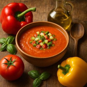 Gazpacho met paprika en tomaat