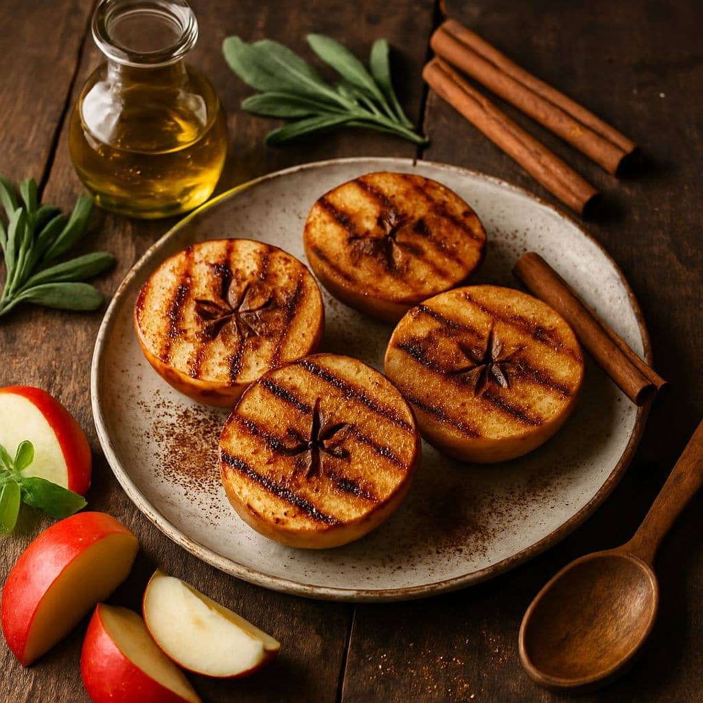 Gegrilde appel met kaneel