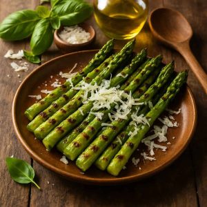 Gegrilde asperges met parmezaan