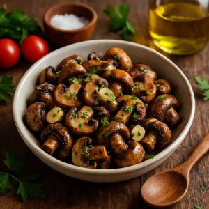 Gegrilde champignons met knoflook