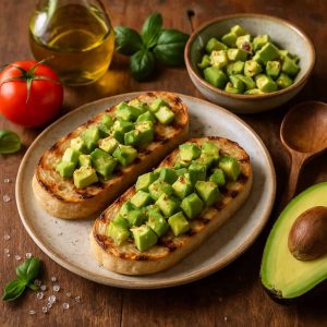 Gegrilde ciabatta met avocado