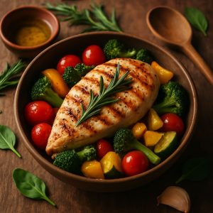 Gegrilde kalkoenfilet met rozemarijn