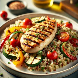 Gegrilde kipfilet met quinoa en groenten