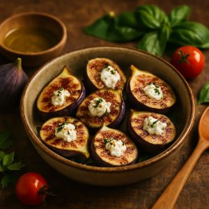 Gegrilde vijgen met ricotta