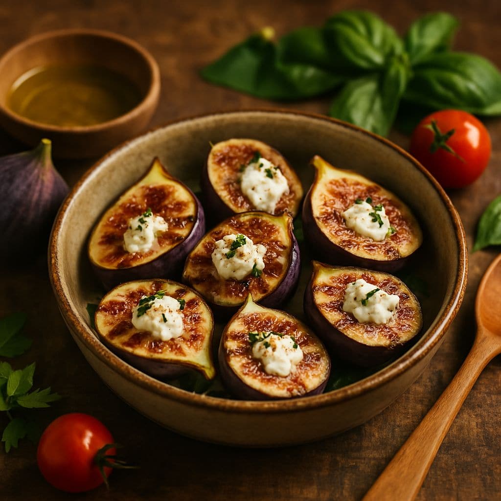 Gegrilde vijgen met ricotta