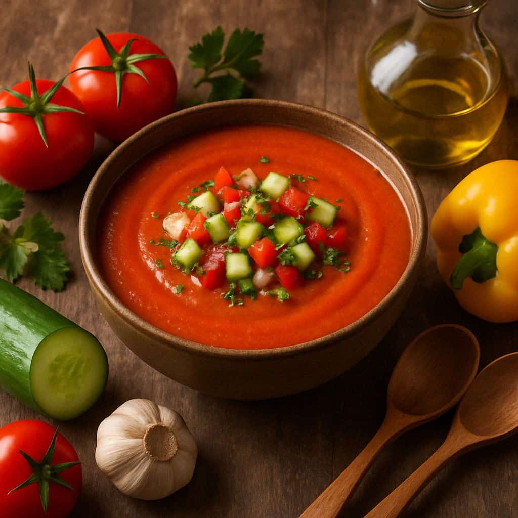 Gekoelde gazpacho