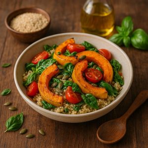 Geroosterde pompoen met quinoa