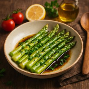 Gestoomde asperges met balsamico