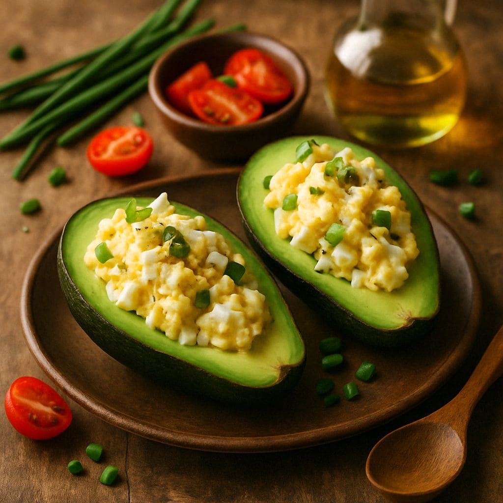 Gevulde avocado met eiersalade
