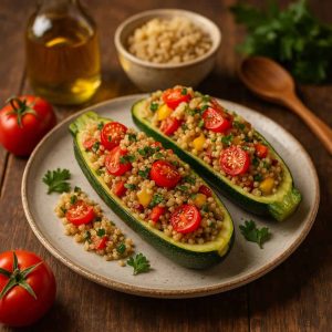Gevulde courgette met quinoa