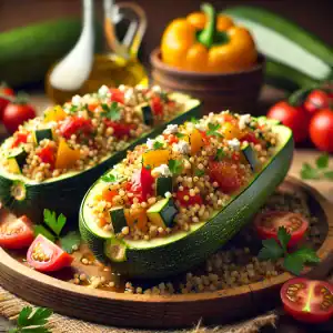 Gevulde courgette met volkoren couscous