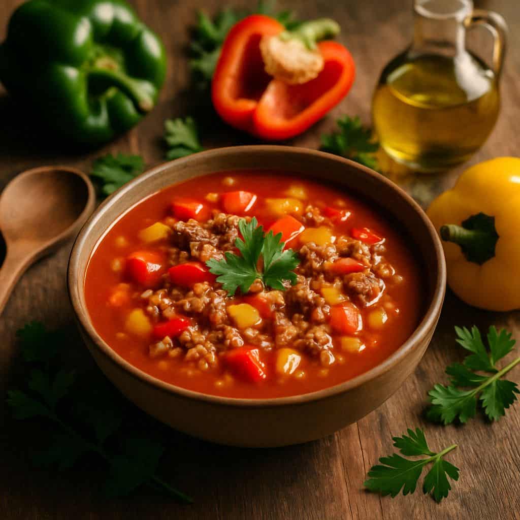 Gevulde paprika soep