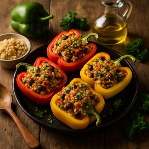 Gevulde paprika's met quinoa