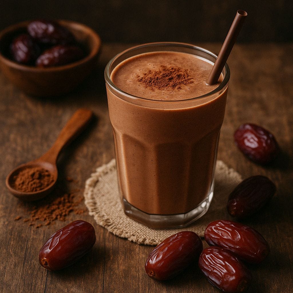 Gezonde chocoladeshake met dadels