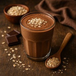 Gezonde chocoladesmoothie met havermout