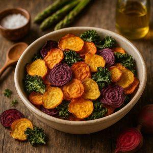 Gezonde groentechips uit de oven