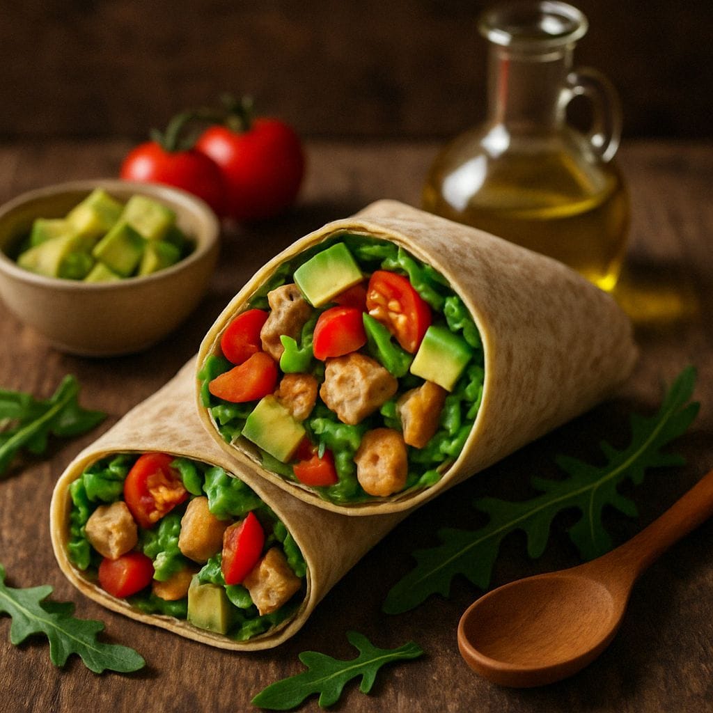 Gezonde kip-avocado wrap