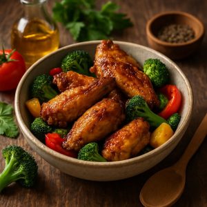 Gezonde kippenvleugels uit de airfryer