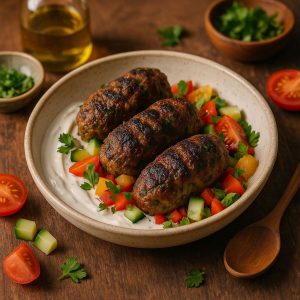 Gezonde kofta met yoghurtsaus