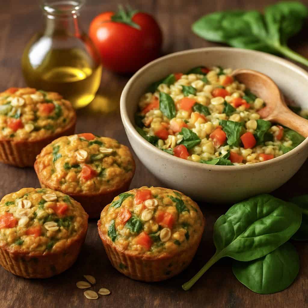 Gezonde ontbijtmuffins met havermout