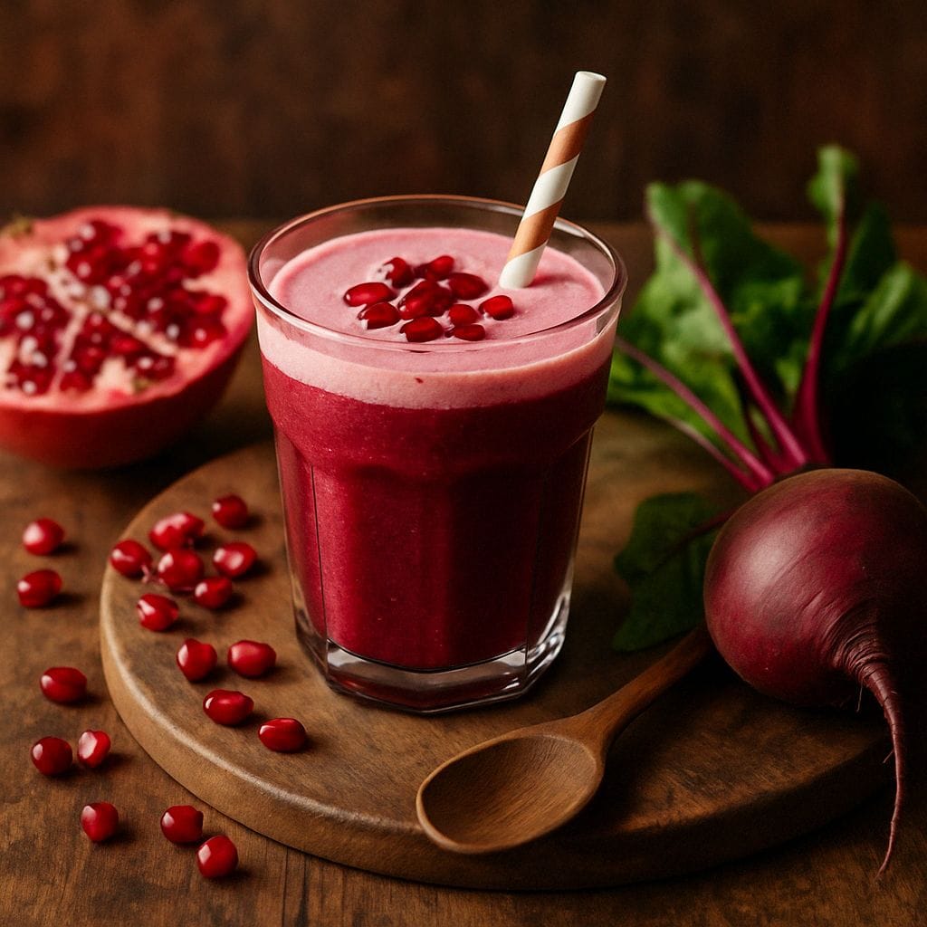 Granaatappel smoothie met rode biet