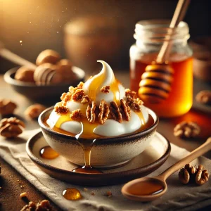 Griekse yoghurt met honing en walnoten