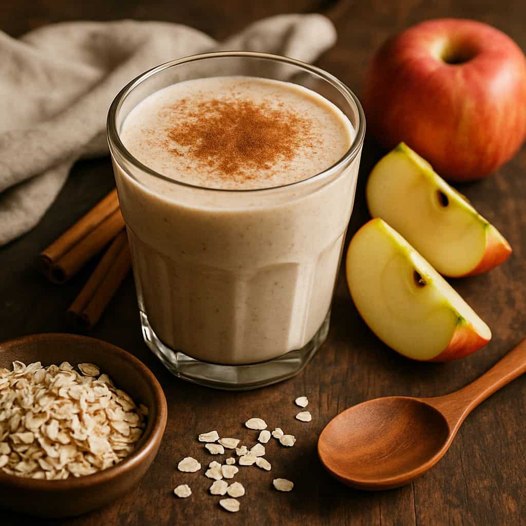 Havermout smoothie met appel en kaneel