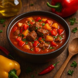 Hongaarse goulash met paprika