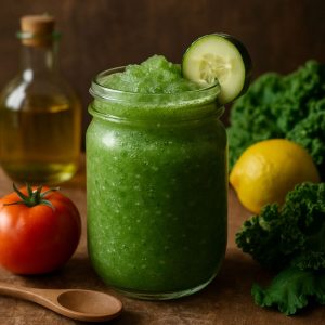 Ijskoude groene detox smoothie