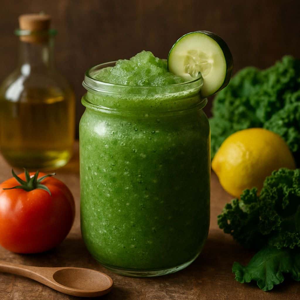 Ijskoude groene detox smoothie