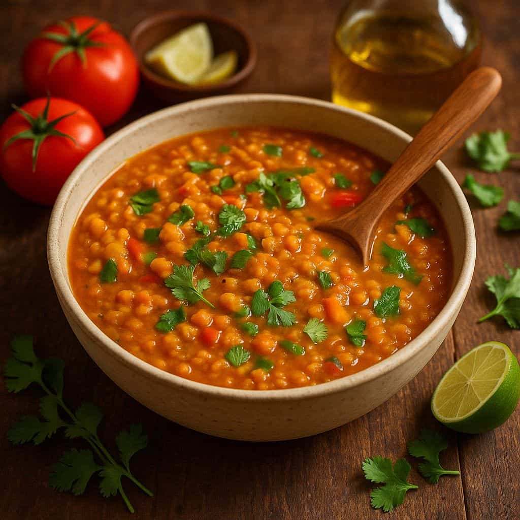 Indiase dahl met rode linzen