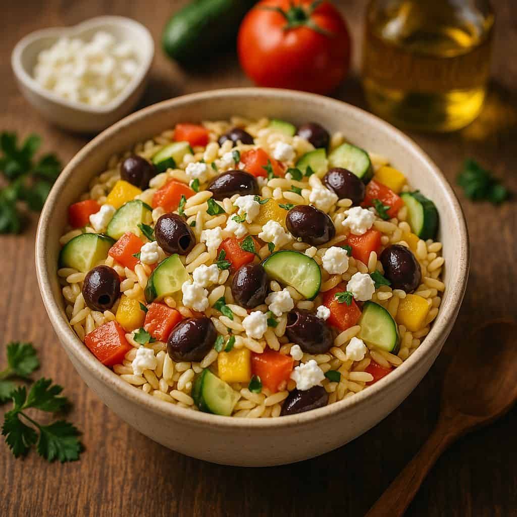 Instant Pot Griekse orzo met feta