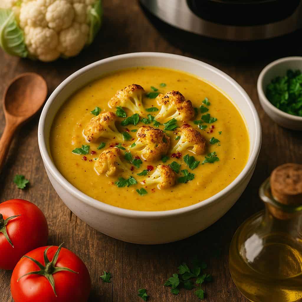 Instant Pot bloemkoolsoep met kerrie