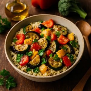 Instant Pot couscous met gegrilde groenten